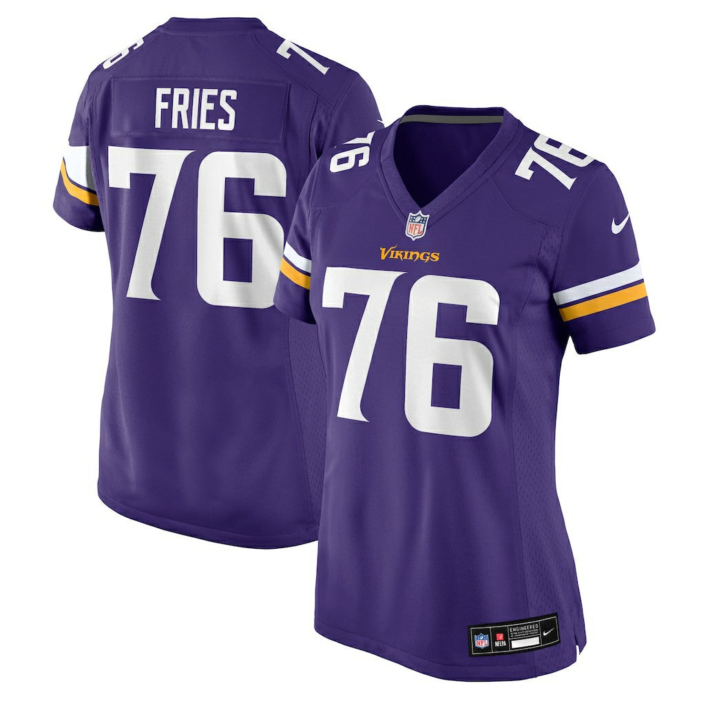 Will Fries Minnesota Vikings Women's Team Game Jersey Purple - Nike