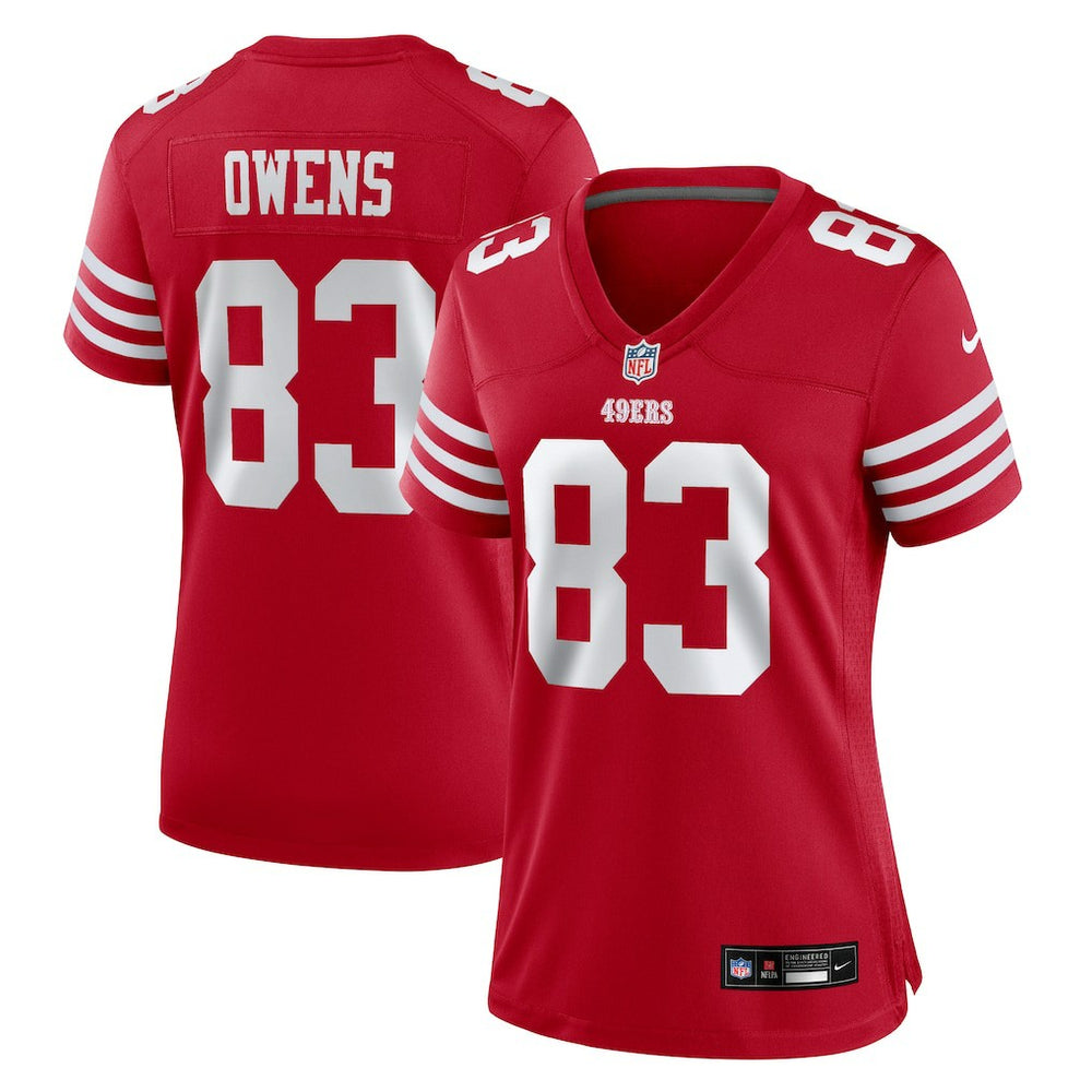Terique Owens San Francisco 49ers Women's Team Game Jersey Scarlet - Nike