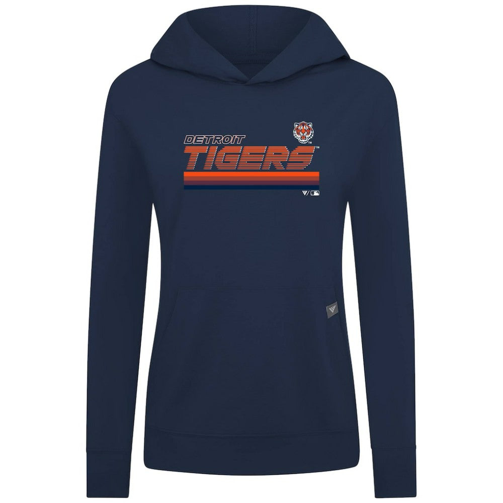 Detroit Tigers Levelwear Women's Relay Breaker Pullover Hoodie Clearance