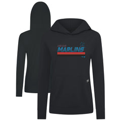 Miami Marlins Levelwear Women's Relay Breaker Pullover Hoodie On Sale