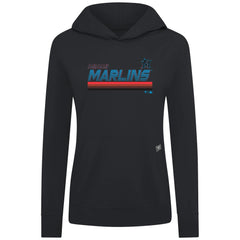 Miami Marlins Levelwear Women's Relay Breaker Pullover Hoodie On Sale