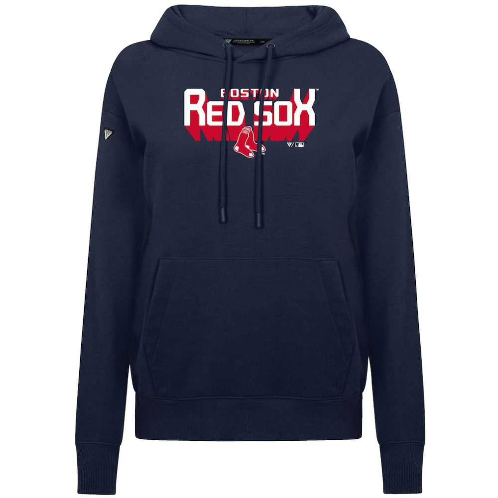 Boston Red Sox Levelwear Women's Adorn Retro 3D Pullover Hoodie On Sale