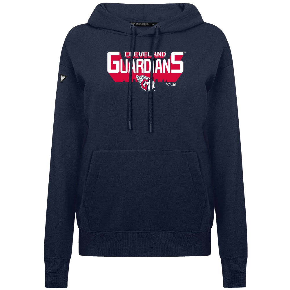 Cleveland Guardians Levelwear Women's Adorn Retro 3D Pullover Hoodie Sale