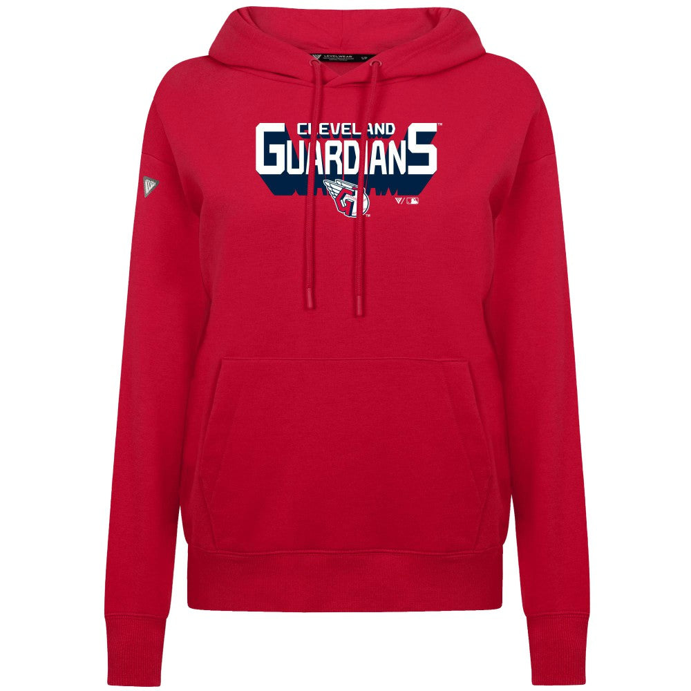 Cleveland Guardians Levelwear Women's Adorn Retro 3D Pullover Hoodie Sale
