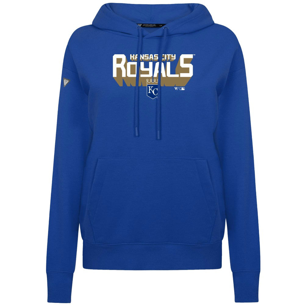 Kansas City Royals Levelwear Women's Adorn Retro 3D Pullover Hoodie for sale