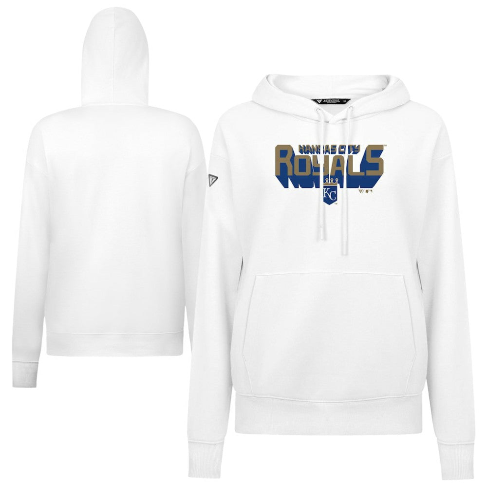 Kansas City Royals Levelwear Women's Adorn Retro 3D Pullover Hoodie Sale
