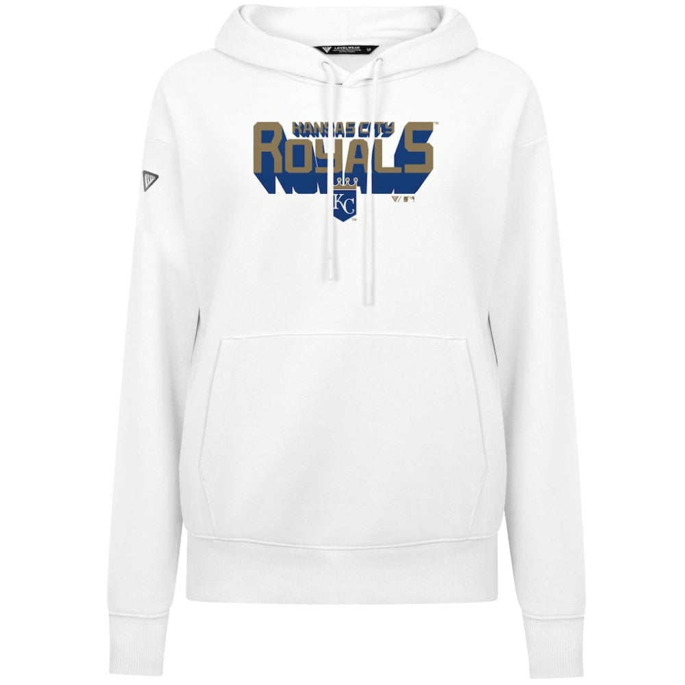 Kansas City Royals Levelwear Women's Adorn Retro 3D Pullover Hoodie Sale