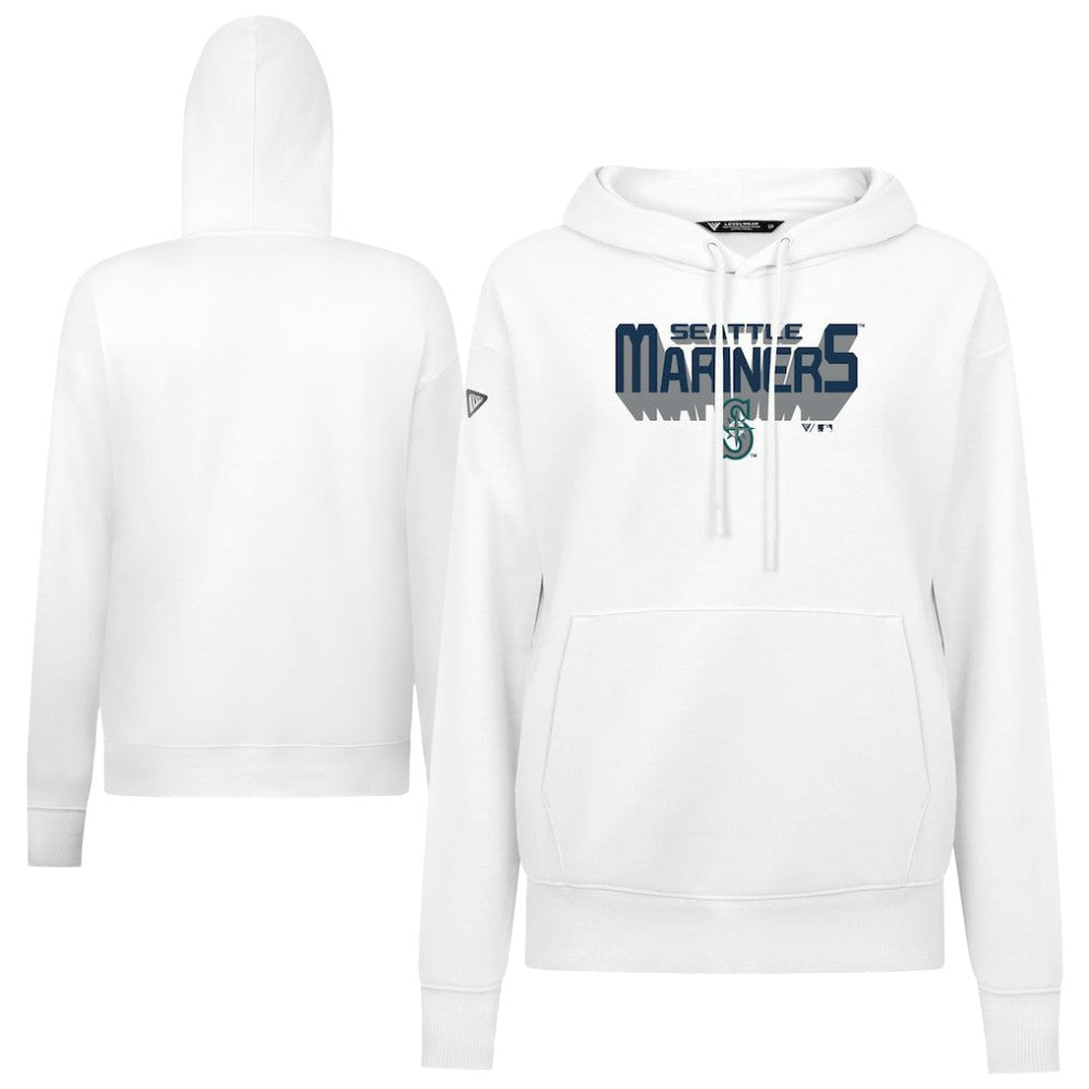 Seattle Mariners Levelwear Women's Adorn Retro 3D Pullover Hoodie On Sale