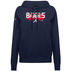 Atlanta Braves Levelwear Women's Adorn Retro 3D Pullover Hoodie On Sale