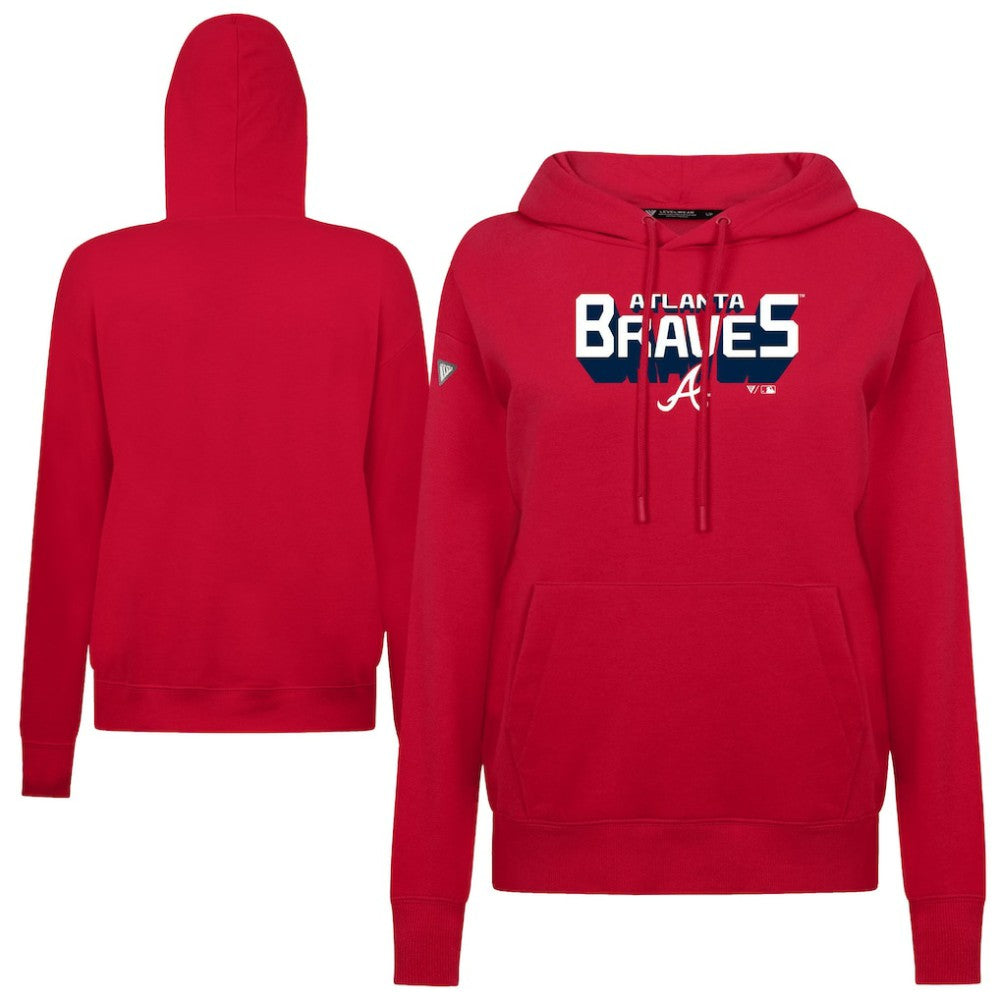Atlanta Braves Levelwear Women's Adorn Retro 3D Pullover Hoodie Sale