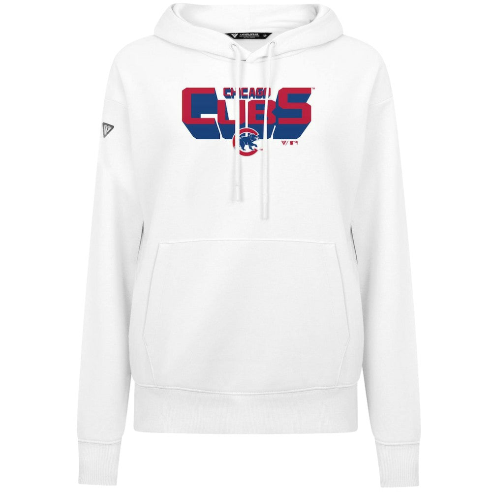 Chicago Cubs Levelwear Women's Adorn Retro 3D Pullover Hoodie Lifestyle