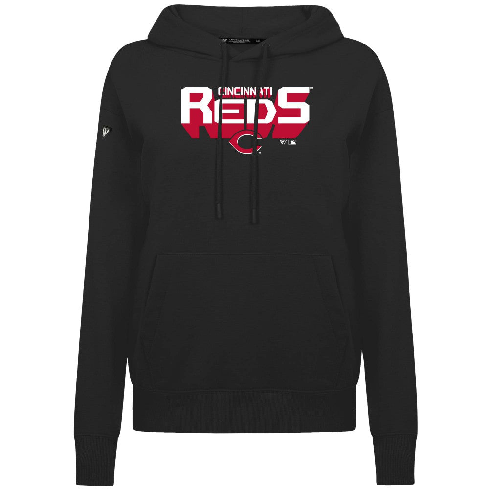 Cincinnati Reds Levelwear Women's Adorn Retro 3D Pullover Hoodie discount