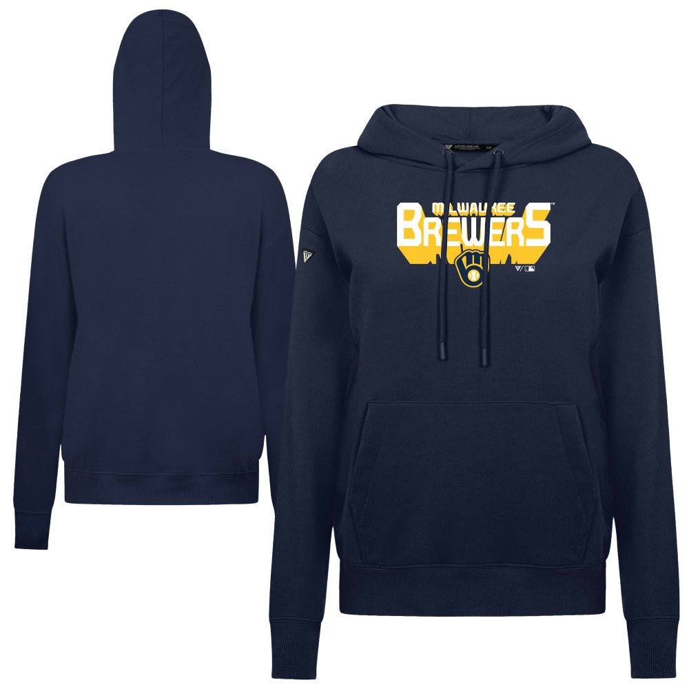 Milwaukee Brewers Levelwear Women's Adorn Retro 3D Pullover Hoodie for sale