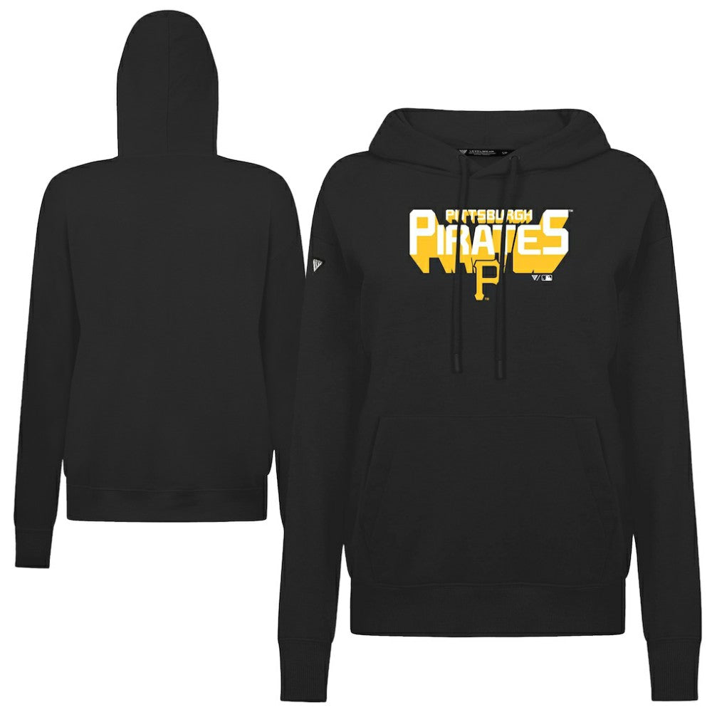Pittsburgh Pirates Levelwear Women's Adorn Retro 3D Pullover Hoodie Lifestyle