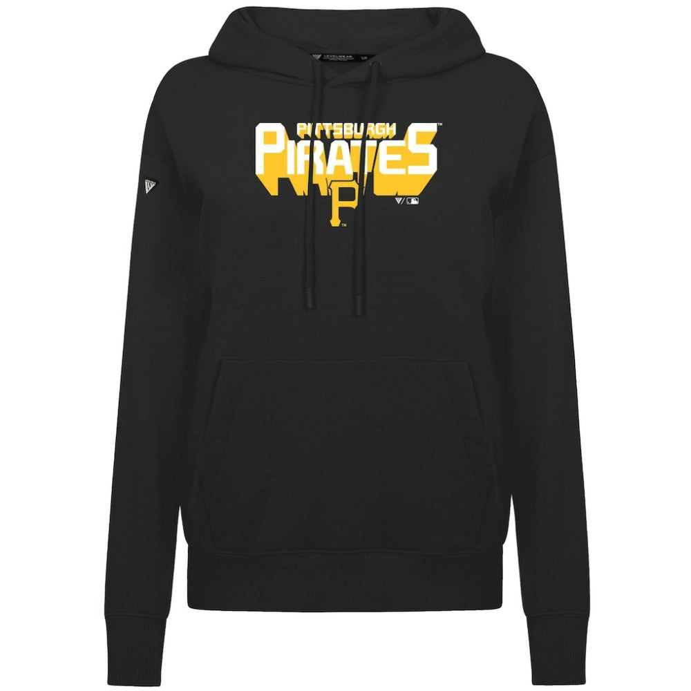 Pittsburgh Pirates Levelwear Women's Adorn Retro 3D Pullover Hoodie Lifestyle