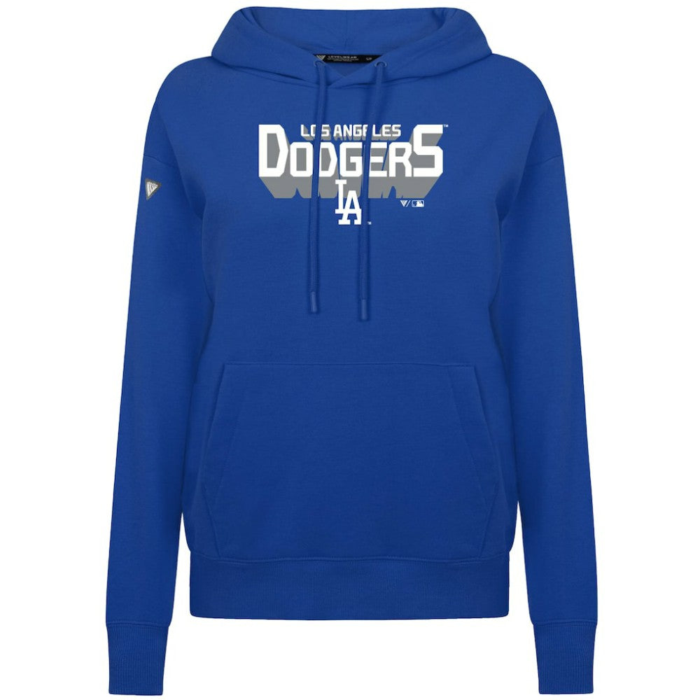 Los Angeles Dodgers Levelwear Women's Adorn Retro 3D Pullover Hoodie for sale