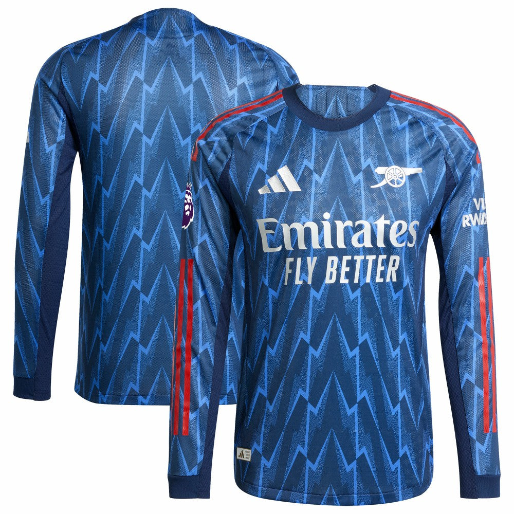 Adidas Arsenal 2025/26 Away Long Sleeve Jerseys with Patch - Blue