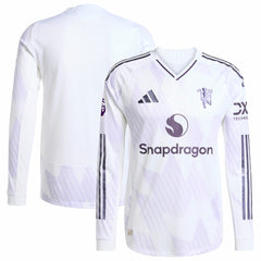 Adidas Manchester United 2025/26 Away Long Sleeve Jerseys - White