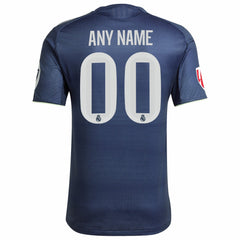Adidas Real Madrid 2025/26 Away Custom Jerseys - Blue