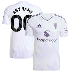 Adidas Manchester United 2025/26 Away Replica Custom Jerseys - White
