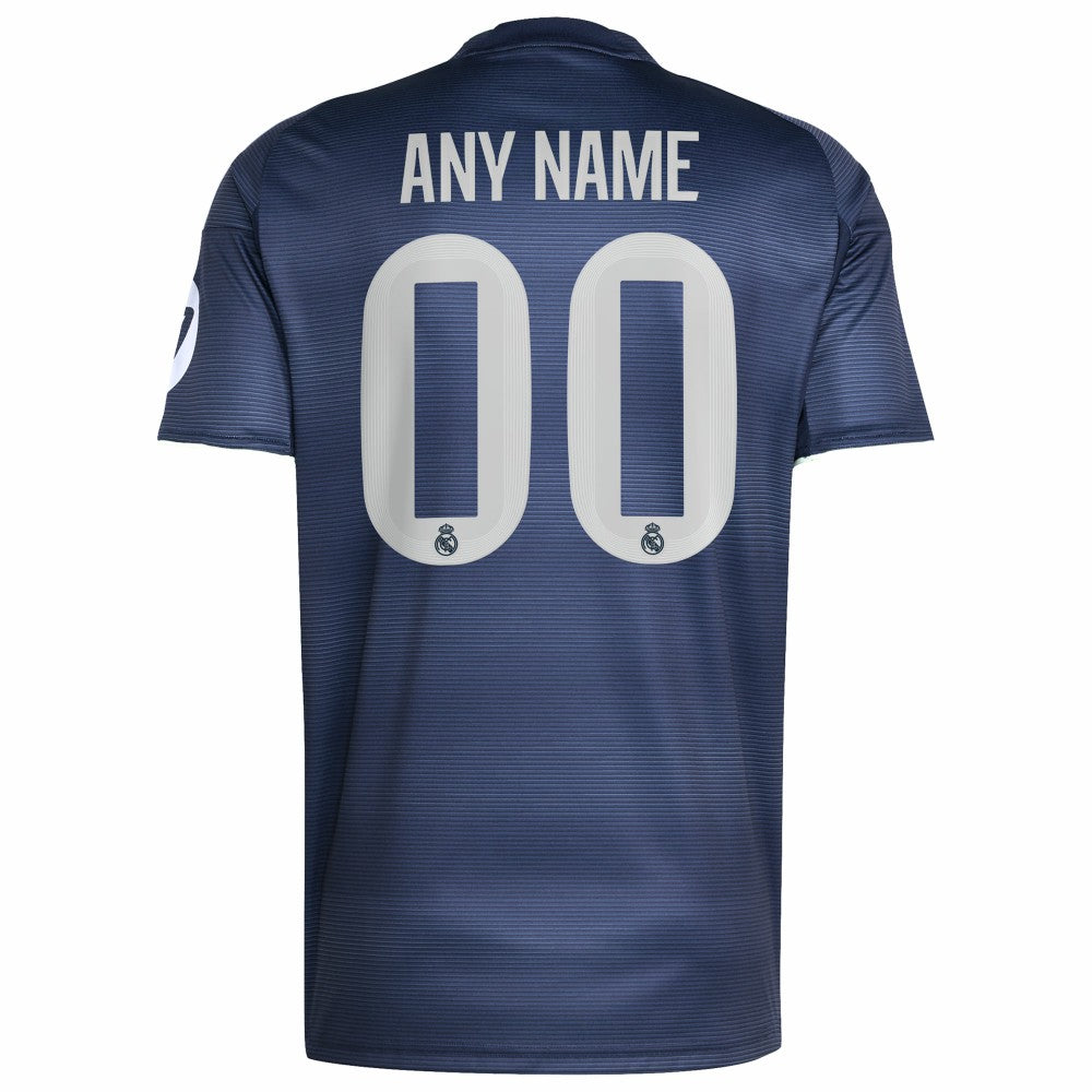 Adidas Real Madrid 2025/26 Away Replica Custom Jerseys - Blue
