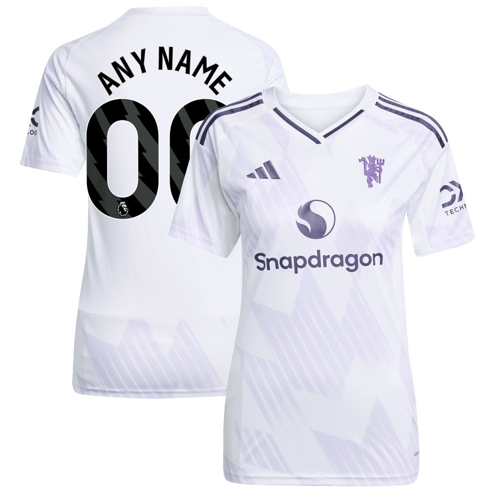 Adidas Manchester United Women's 2025/26 Away Replica Custom Jerseys - White