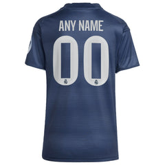 Adidas Real Madrid Women's 2025/26 Away Replica Custom Jerseys - Blue