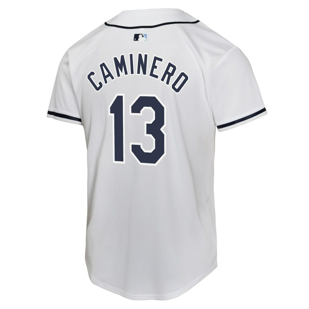 Junior Caminero Tampa Bay Rays Nike Youth Home Player Game Jersey Lifestyle