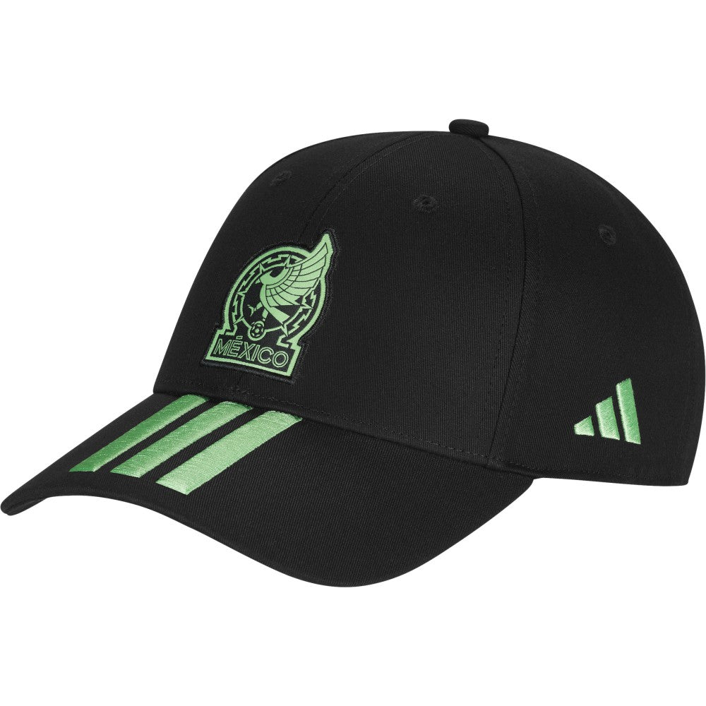 Adidas Mexico National Team Unisex FIFA x World Cup 2026 3 Stripes Baseball Adjustable Hat - Black