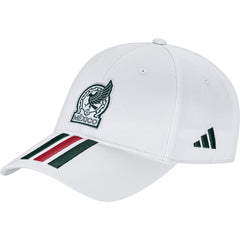 Adidas Mexico National Team Unisex FIFA x World Cup 2026 3 Stripes Baseball Adjustable Hat - White