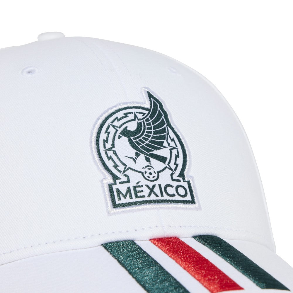 Adidas Mexico National Team Unisex FIFA x World Cup 2026 3 Stripes Baseball Adjustable Hat - White