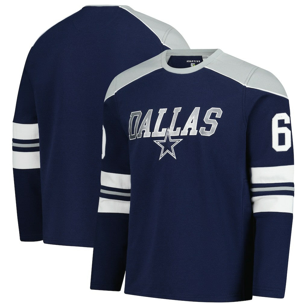 Dallas Cowboys G-III Sports by Carl Banks Adaptive Lord Stanley Crewneck Sweatshirt Navy - NFL