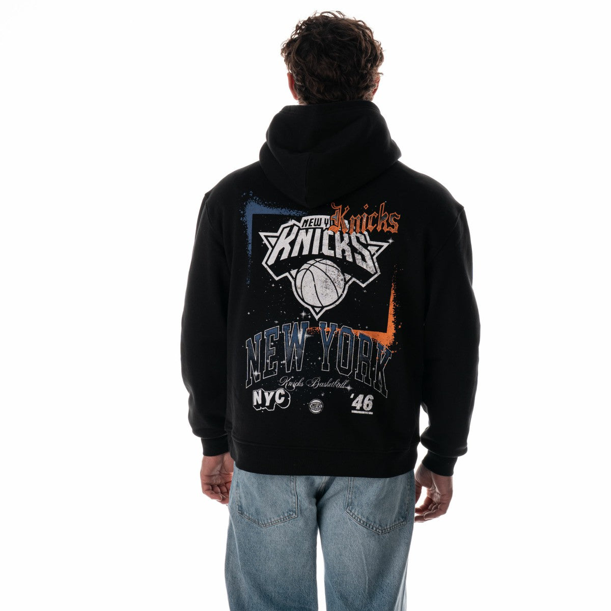 NBA - New York Knicks The Wild Collective Unisex Splatter Premium Hoodie - Black