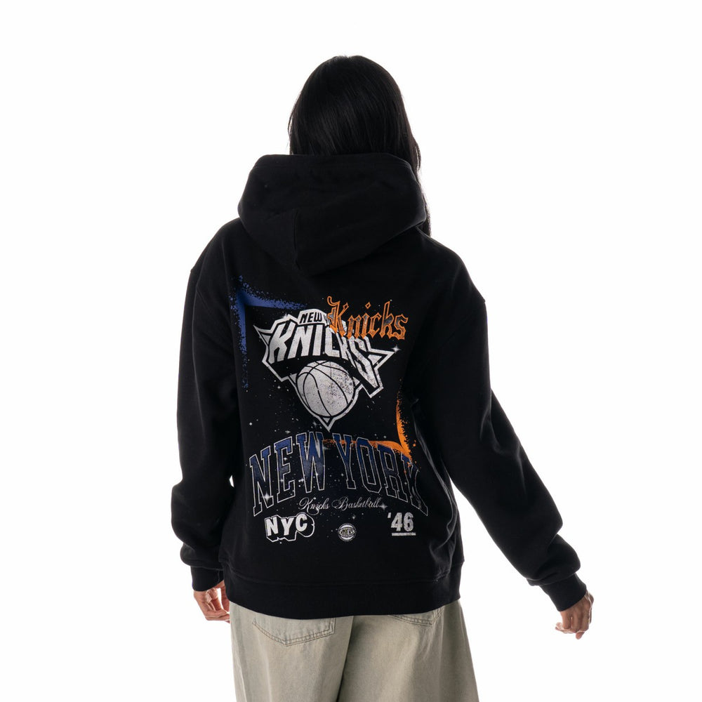NBA - New York Knicks The Wild Collective Unisex Splatter Premium Hoodie - Black
