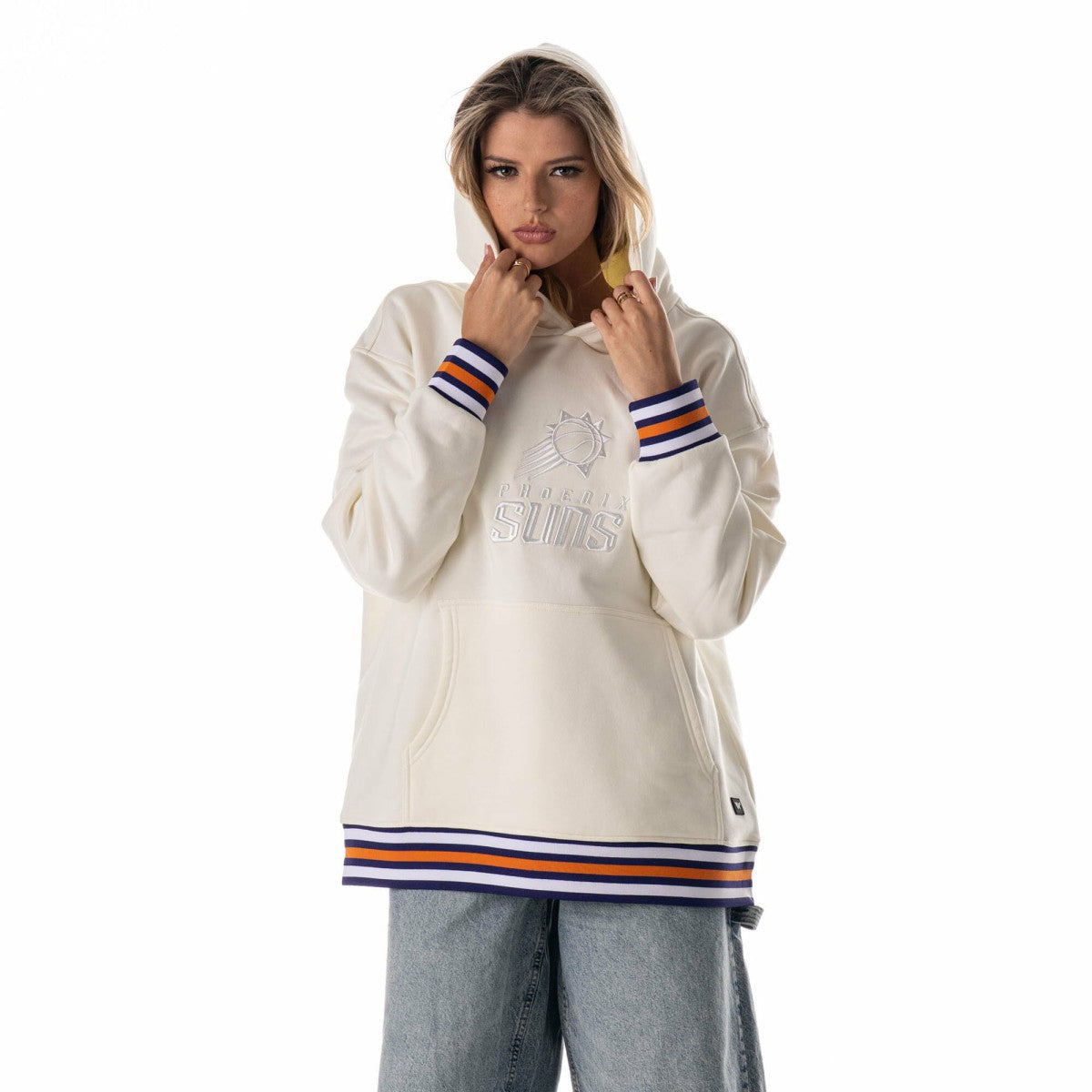NBA - Phoenix Suns The Wild Collective Unisex 2025/26 City Edition Custom Rib Tonal Premium Hoodie - White