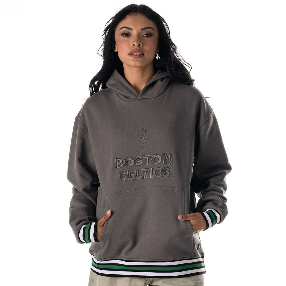 NBA - Boston Celtics The Wild Collective Unisex Custom Rib Tonal Premium Hoodie - Charcoal