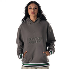 NBA - Boston Celtics The Wild Collective Unisex Custom Rib Tonal Premium Hoodie - Charcoal