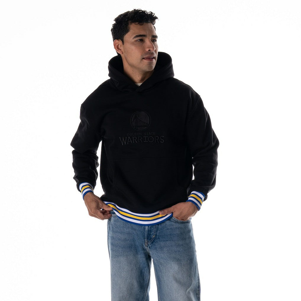 NBA - Golden State Warriors The Wild Collective Unisex Custom Rib Tonal Premium Hoodie - Black