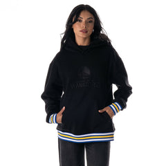 NBA - Golden State Warriors The Wild Collective Unisex Custom Rib Tonal Premium Hoodie - Black