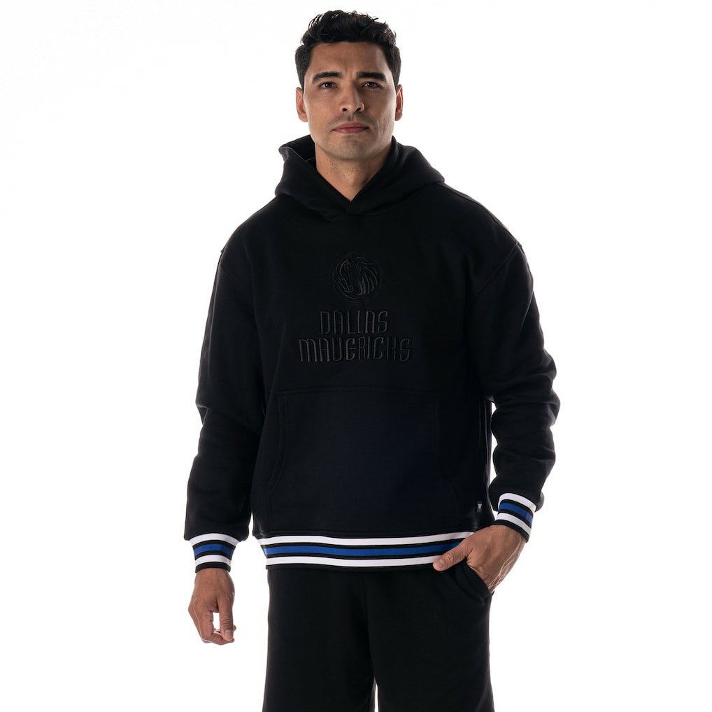 NBA - Dallas Mavericks The Wild Collective Unisex Custom Rib Tonal Premium Hoodie - Black