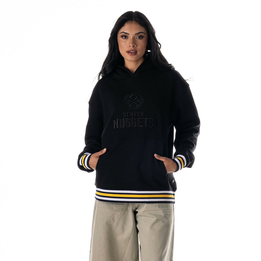 NBA - Denver Nuggets The Wild Collective Unisex Custom Rib Tonal Premium Hoodie - Black