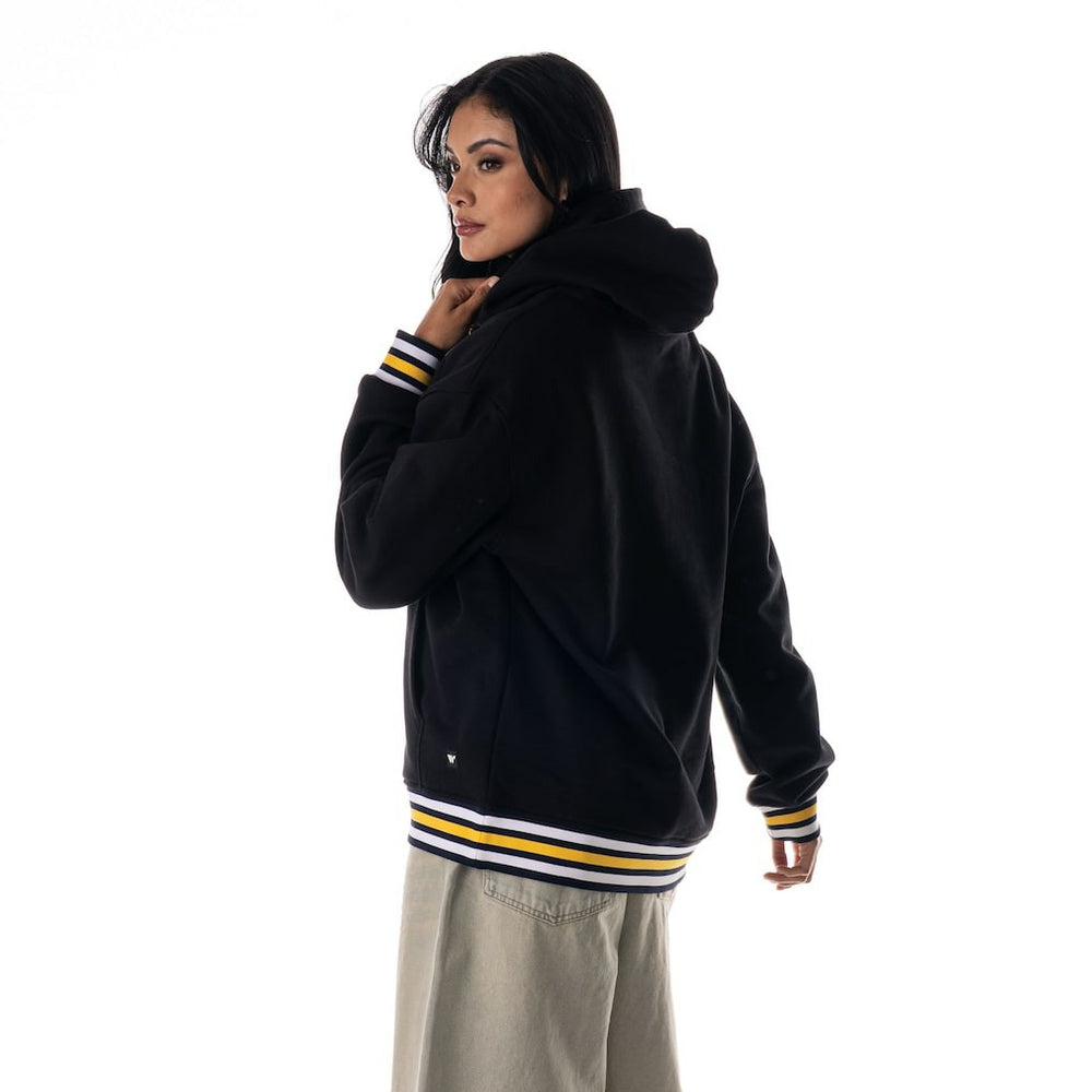 NBA - Denver Nuggets The Wild Collective Unisex Custom Rib Tonal Premium Hoodie - Black