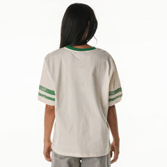 NBA - Boston Celtics The Wild Collective Women's Vintage Drop Shoulder Oversized Boyfriend T-Shirt - Cream