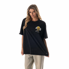 NBA - Los Angeles Lakers The Wild Collective Unisex Oversized Streetwear T-Shirt - Black