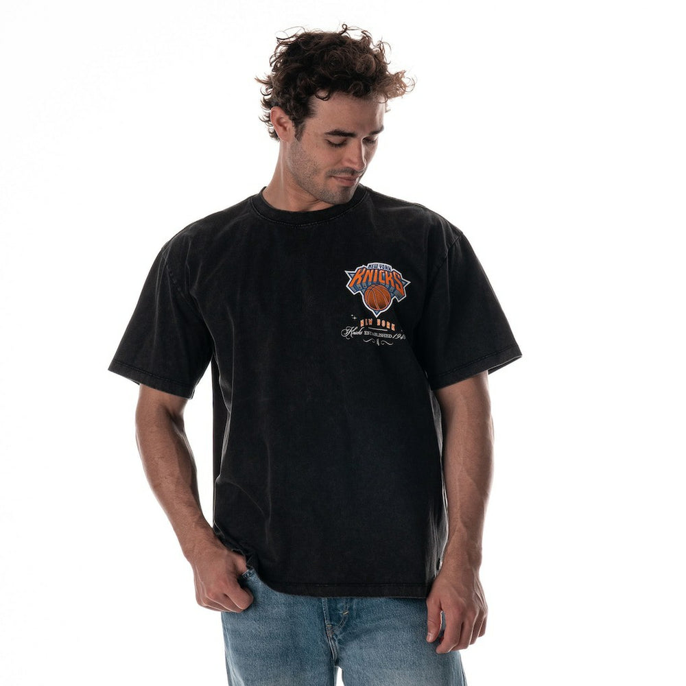 NBA - New York Knicks The Wild Collective Unisex Oversized Streetwear T-Shirt - Black