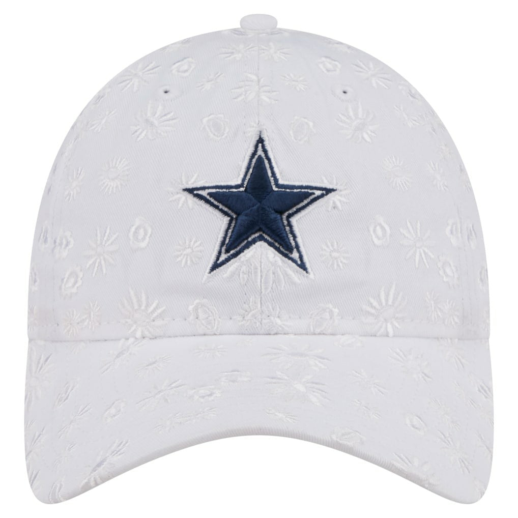 Dallas Cowboys New Era Women's Floral 9TWENTY Adjustable Hat White - NFL