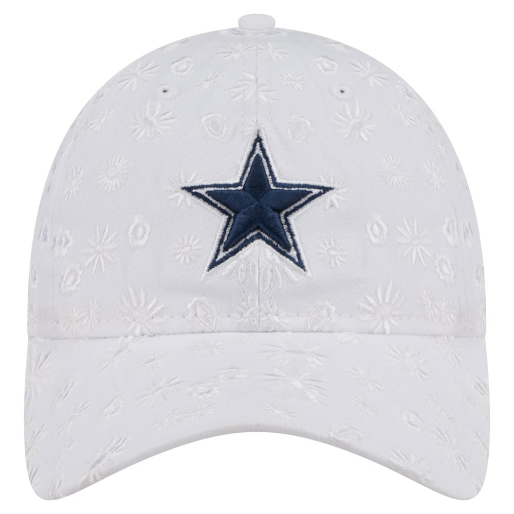 Dallas Cowboys New Era Women's Floral 9TWENTY Adjustable Hat White - NFL