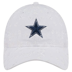 Dallas Cowboys New Era Women's Floral 9TWENTY Adjustable Hat White - NFL