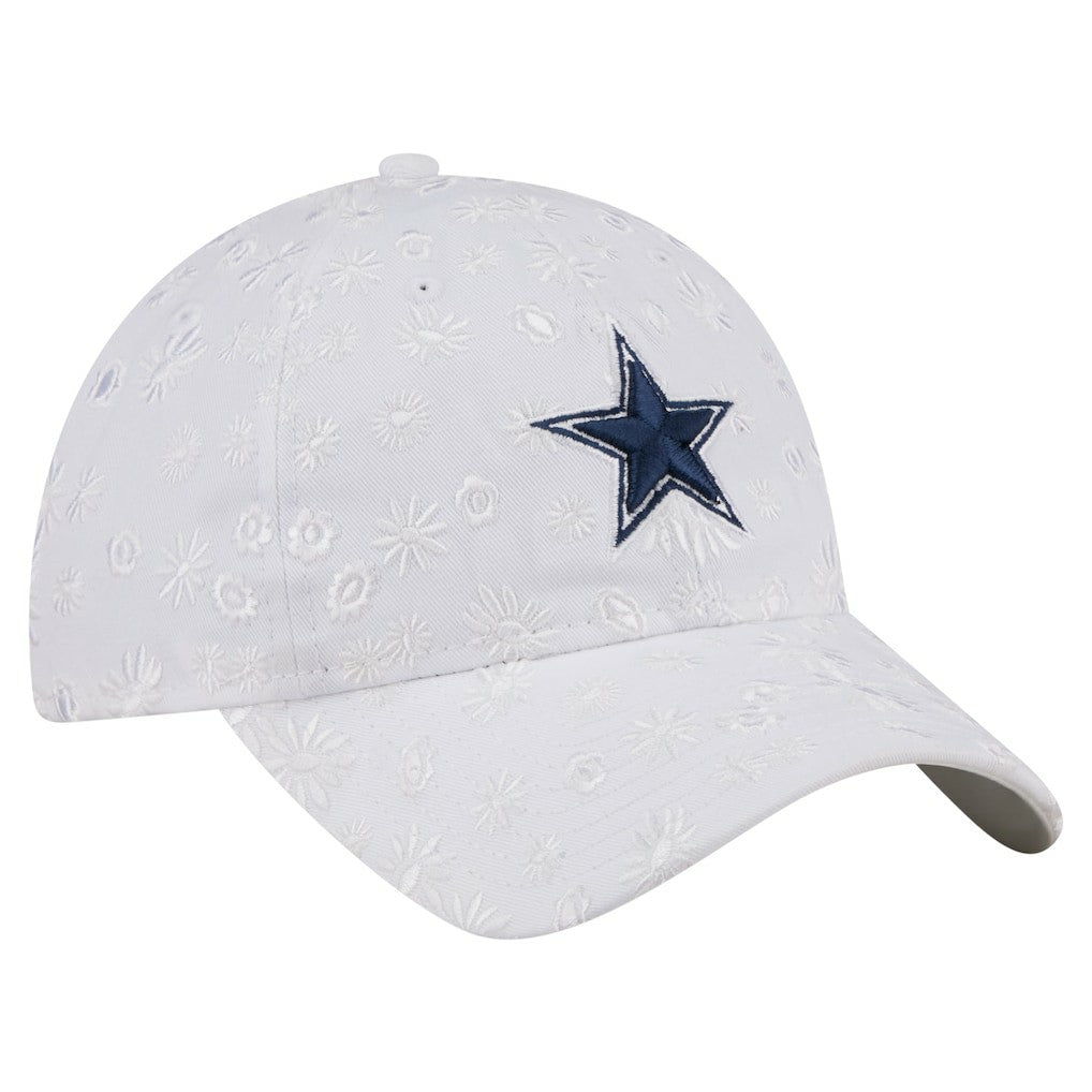 Dallas Cowboys New Era Women's Floral 9TWENTY Adjustable Hat White - NFL
