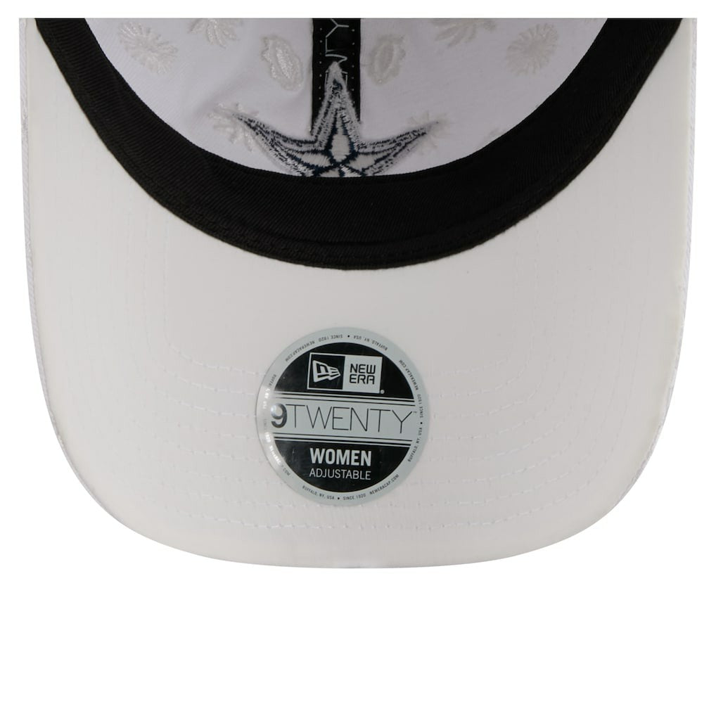 Dallas Cowboys New Era Women's Floral 9TWENTY Adjustable Hat White - NFL
